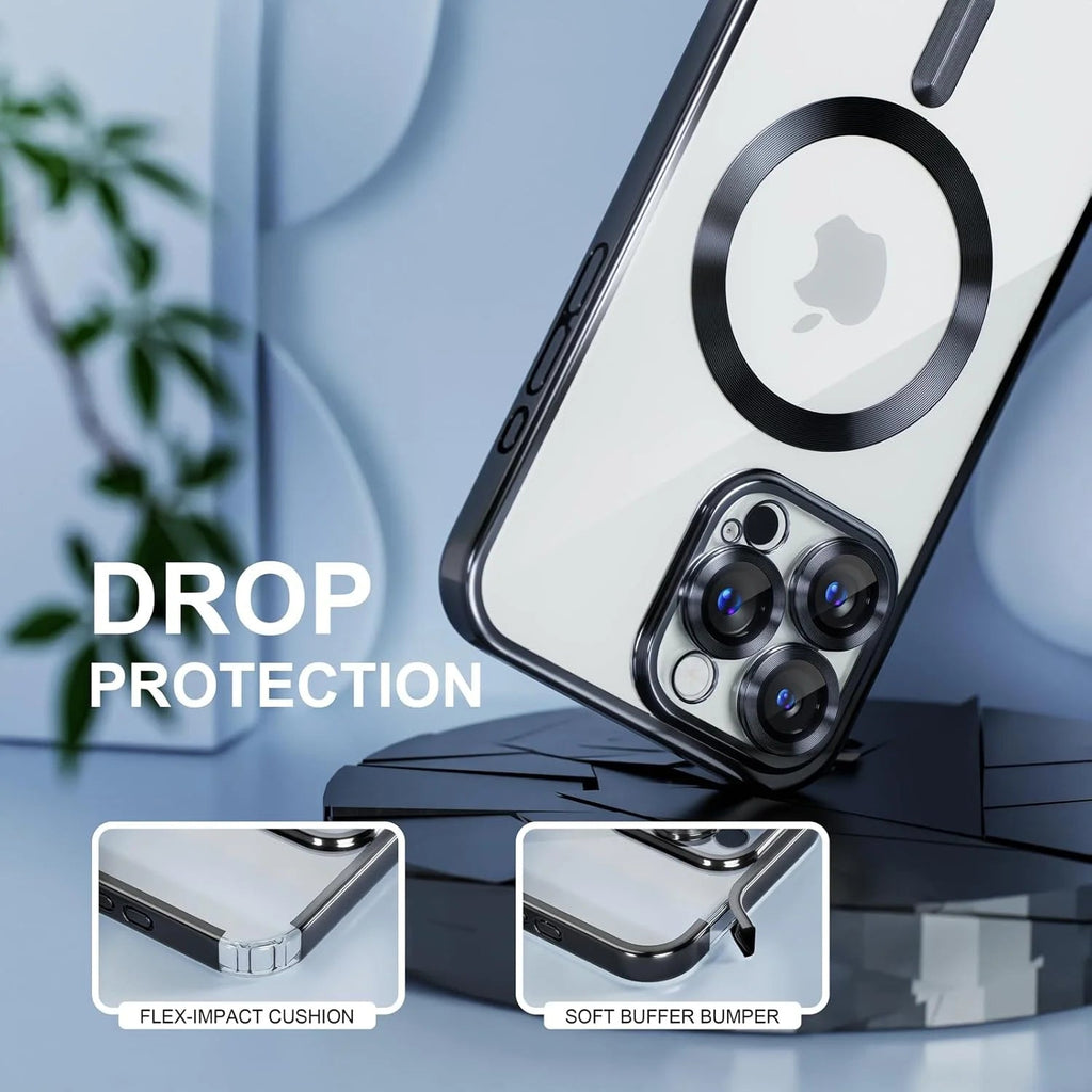 Entronix Bundle Compatible with iPhone 16 Pro Max - [Magnetic] Luxury Glossy Case & 2 Clear Screen Protectors