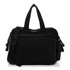 Nylon Quilted Diaper Tote Bag Black