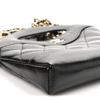 Shiny Crumpled Calfskin Quilted Nano 31 Shopping Bag Black