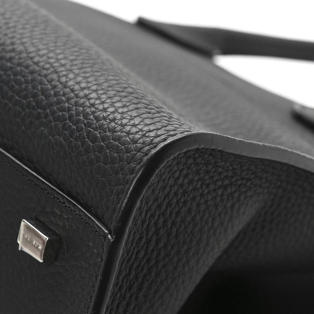Grained Calfskin Soft Margaux 10 Bag Black