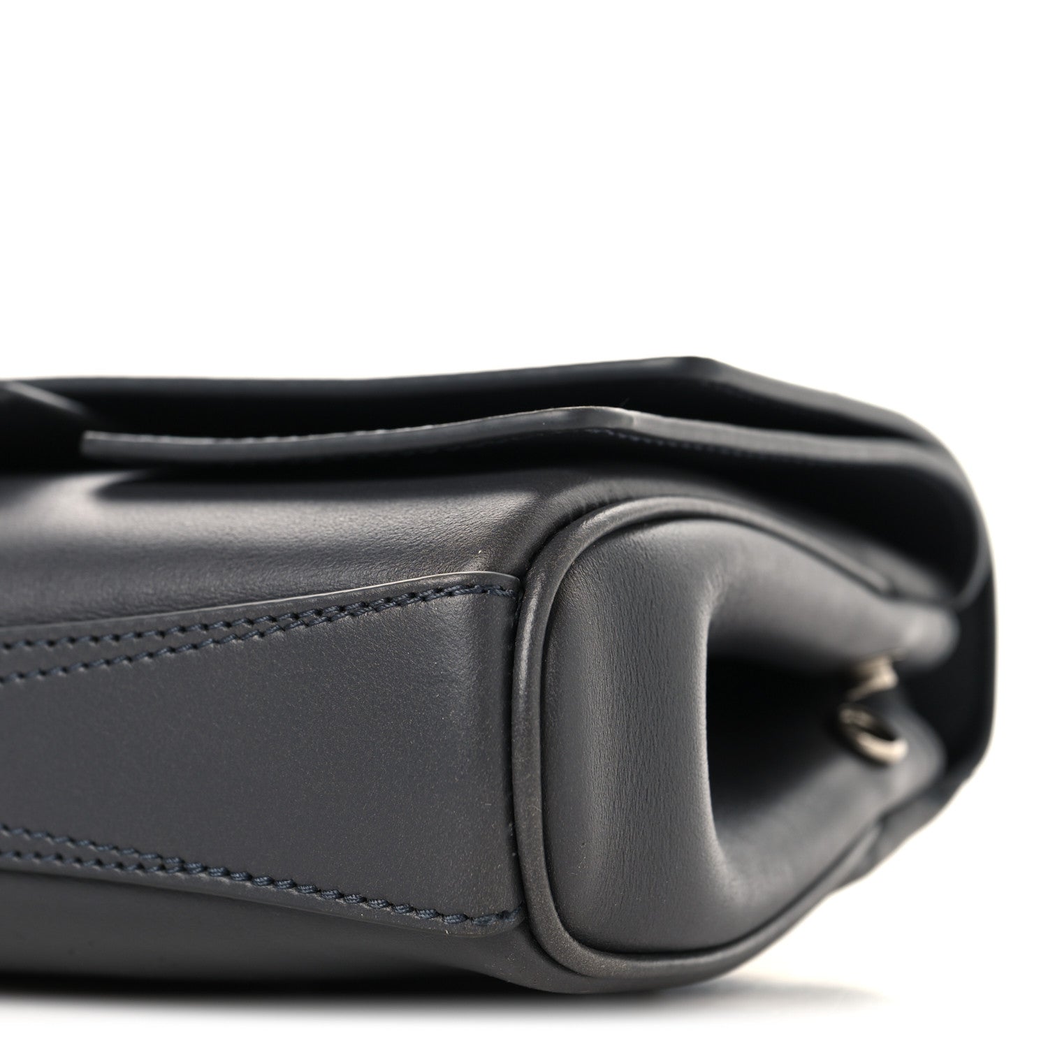Smooth Calfskin Small Bel Air Clutch On Strap Grey