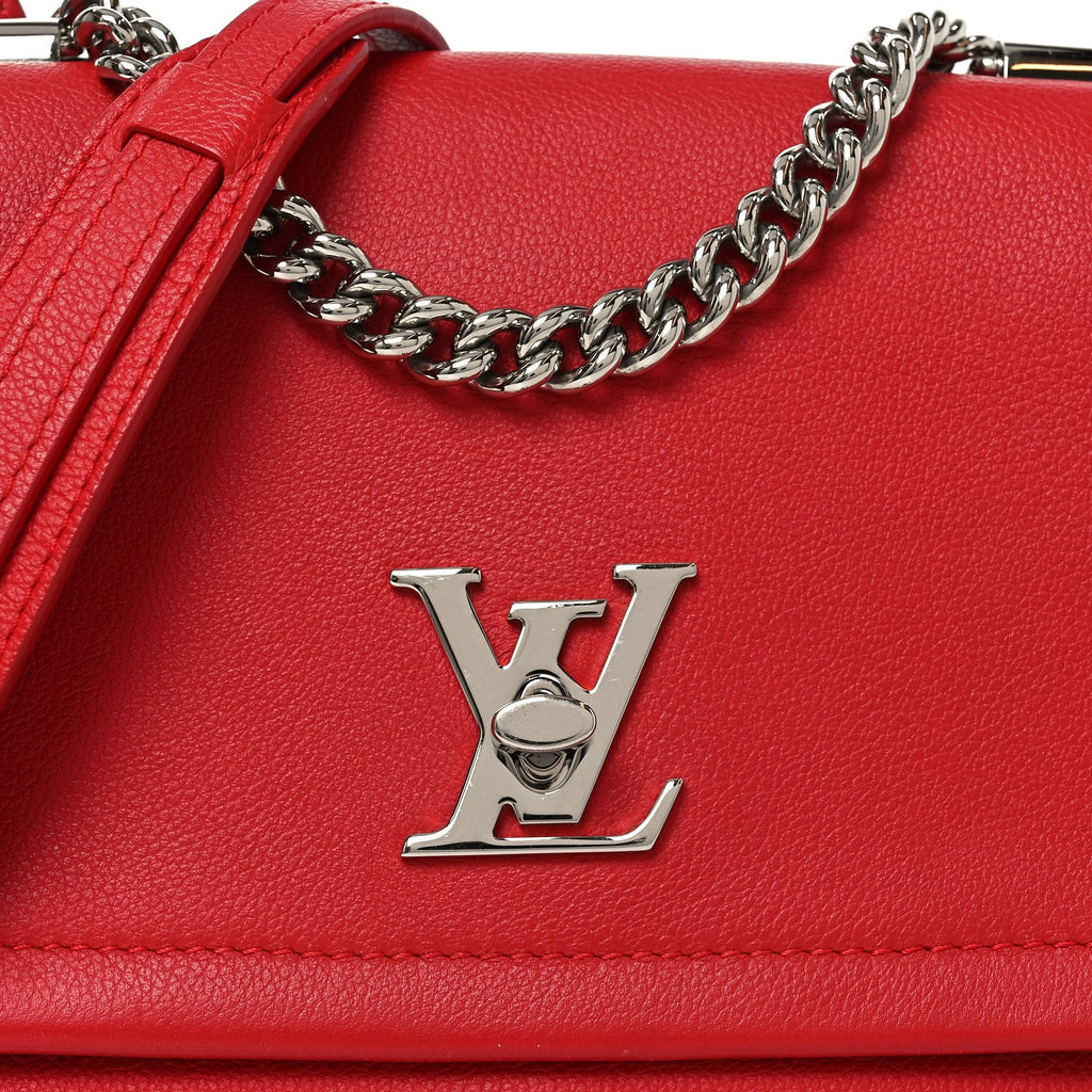 Calfskin Lockme II Chain Bag BB Rubis