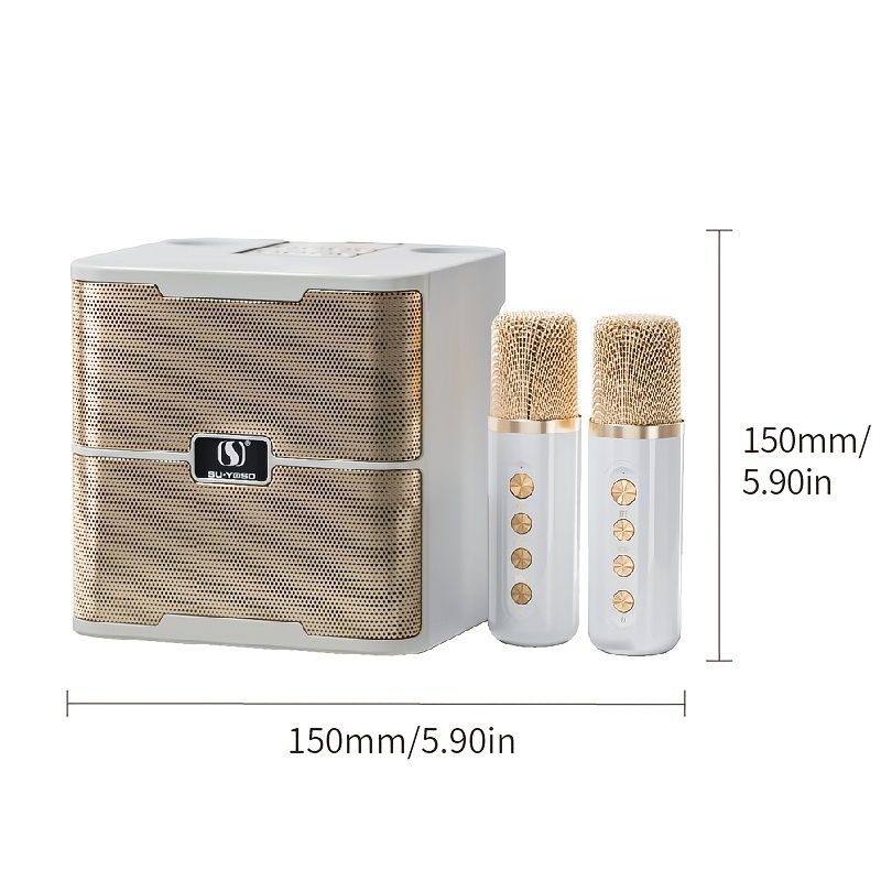 Family Karaoke Audio Set Wireless Microphone BT Speaker For Children's Outdoor Party