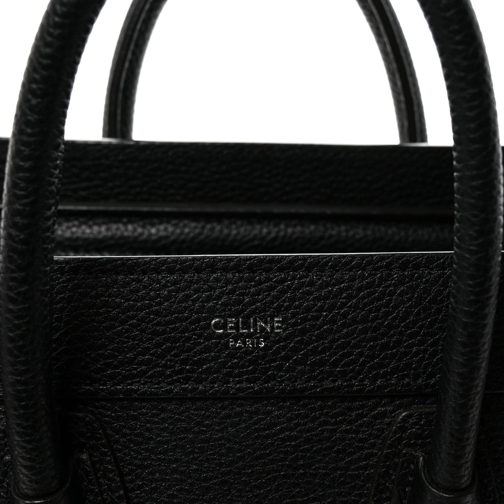 Drummed Calfskin Nano Luggage Black
