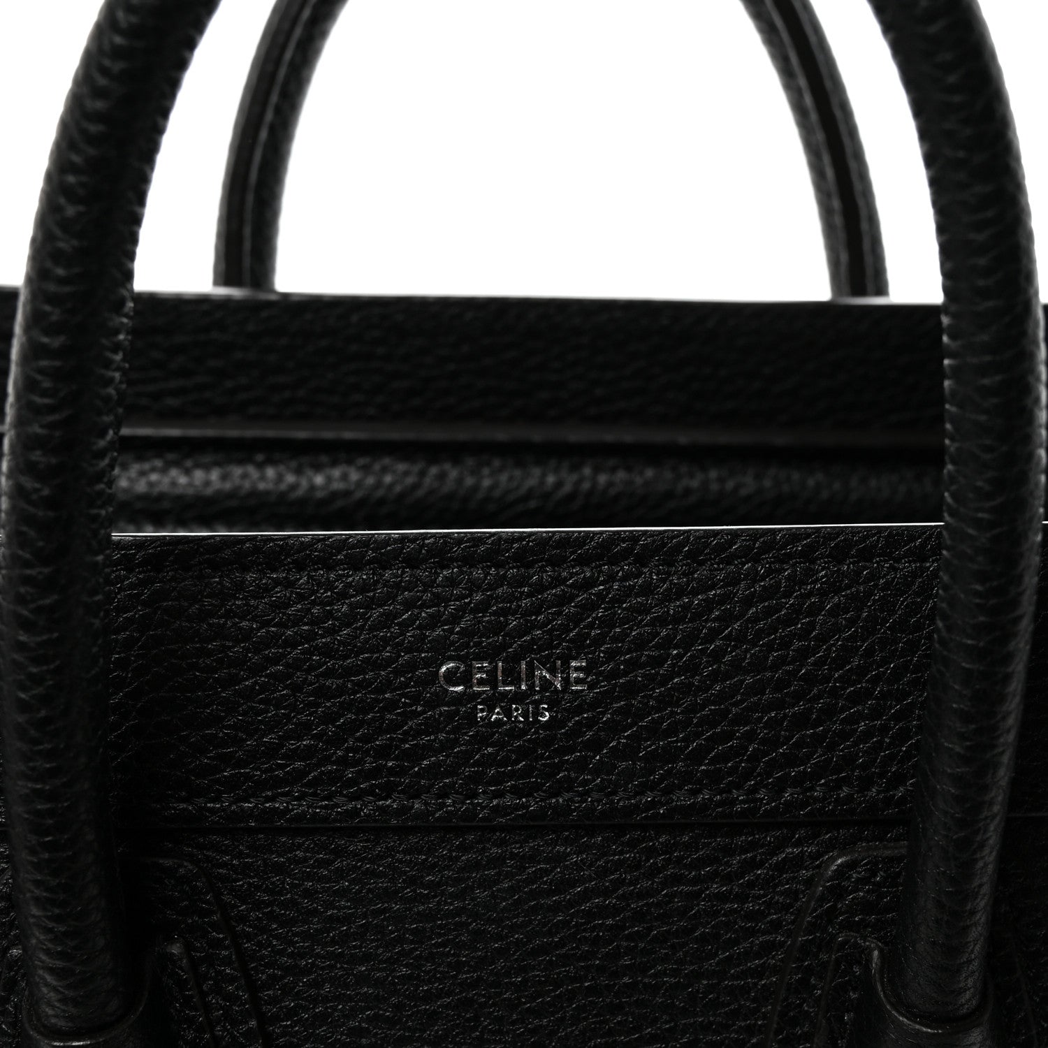 Drummed Calfskin Nano Luggage Black