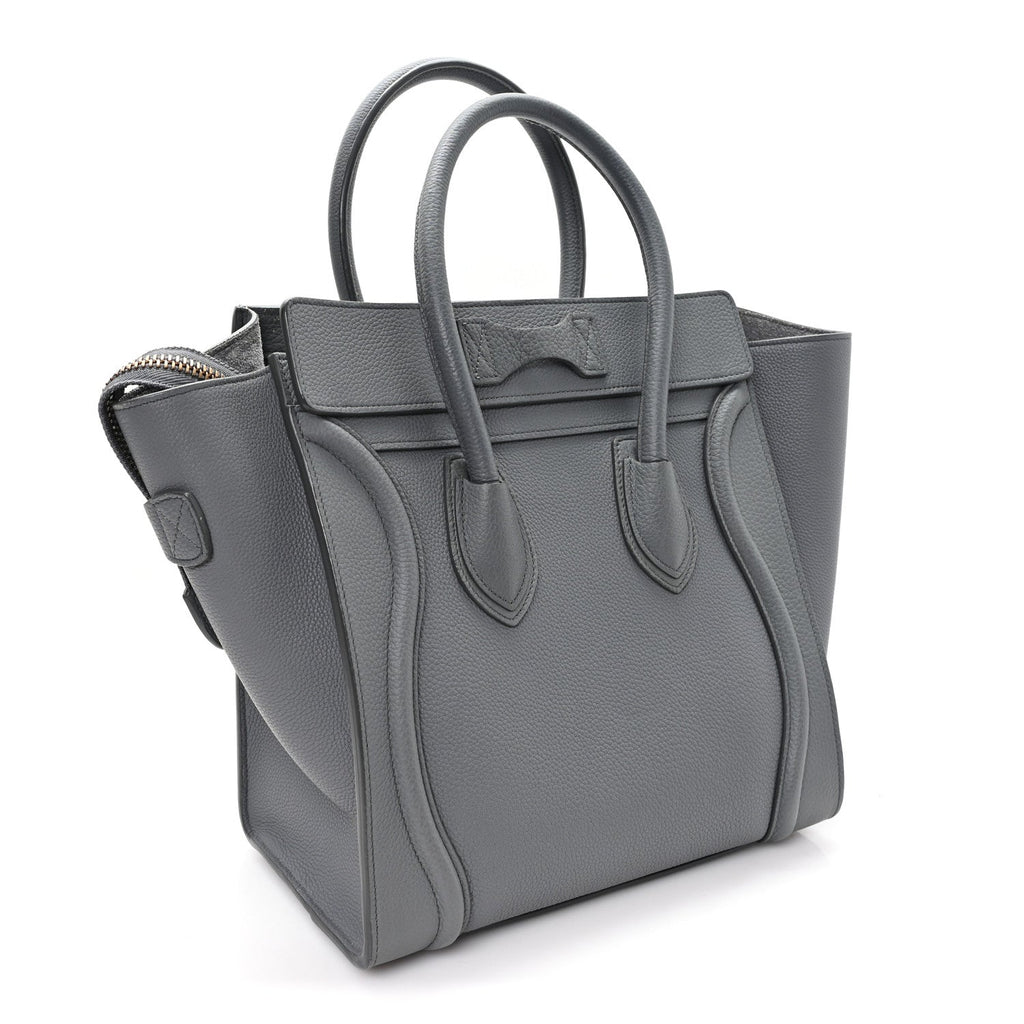 Baby Drummed Calfskin Micro Luggage Kohl