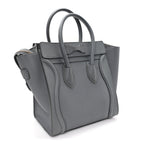 Baby Drummed Calfskin Micro Luggage Kohl