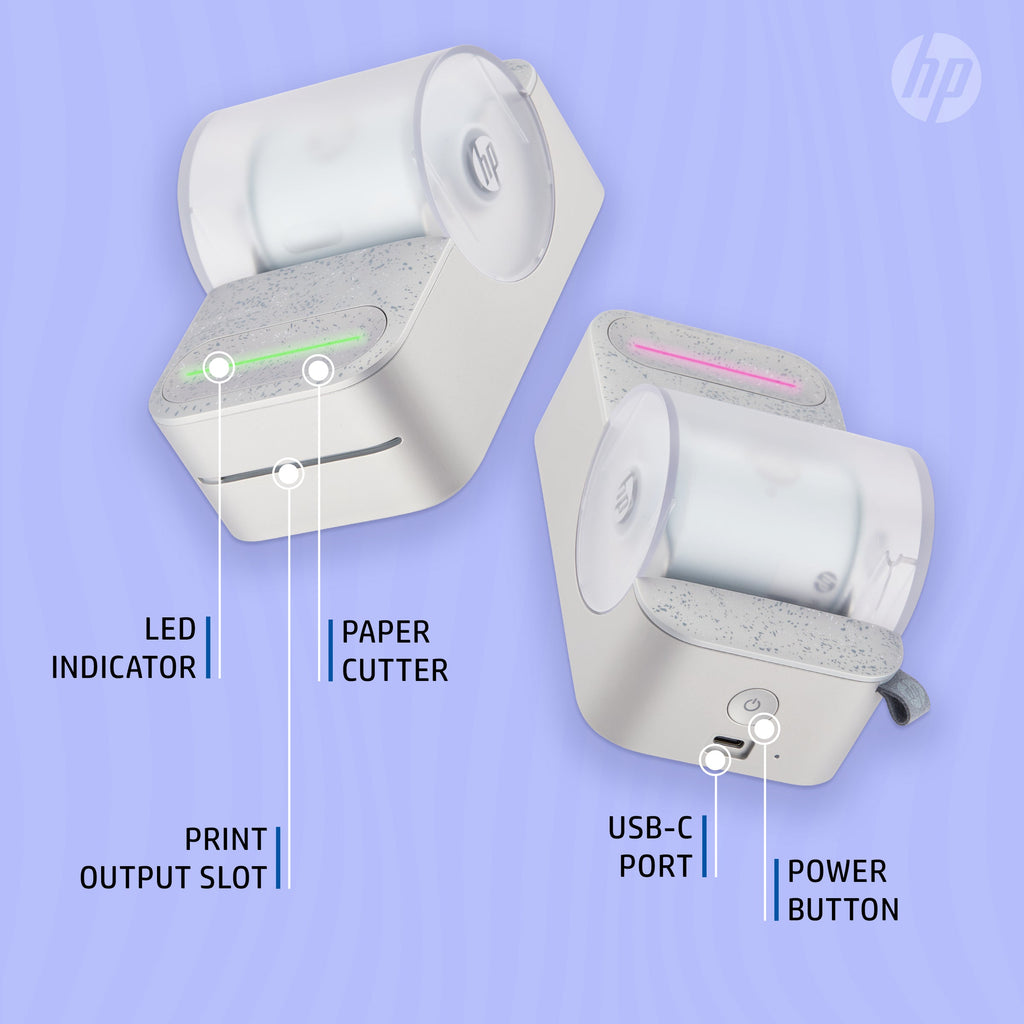 HP Sprocket Panorama Instant Label Printer & Photo Printer Starter Bundle