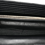 Grain De Poudre Matelasse Chevron Monogram Chain Wallet  Black