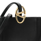 Nappa VLogo Bold Bucket Bag Black