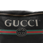 Grained Calfskin Logo Belt Bag Black