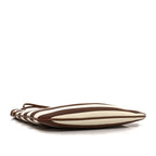 Canvas Calfskin Striped Ivy Cacao Naturale