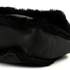 Shearling Quilted Medium Single Flap Black