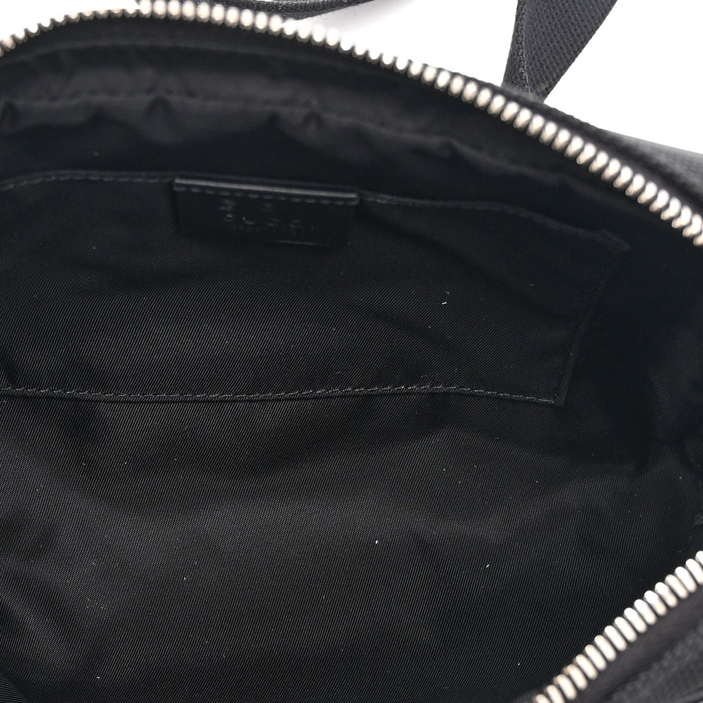 Canvas Web Slim Belt Bag Black