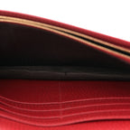 Dollar Calfskin Mini GG Marmont Chain Wallet Hibiscus Red