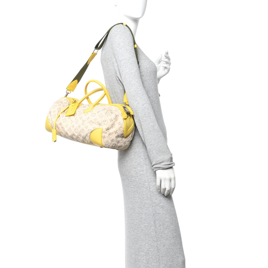 Monogram Denim Speedy Round Yellow