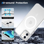 Entronix [Magnetic] Case Compatible with iPhone 12/12 Pro - [Hard Back] Thick Clear