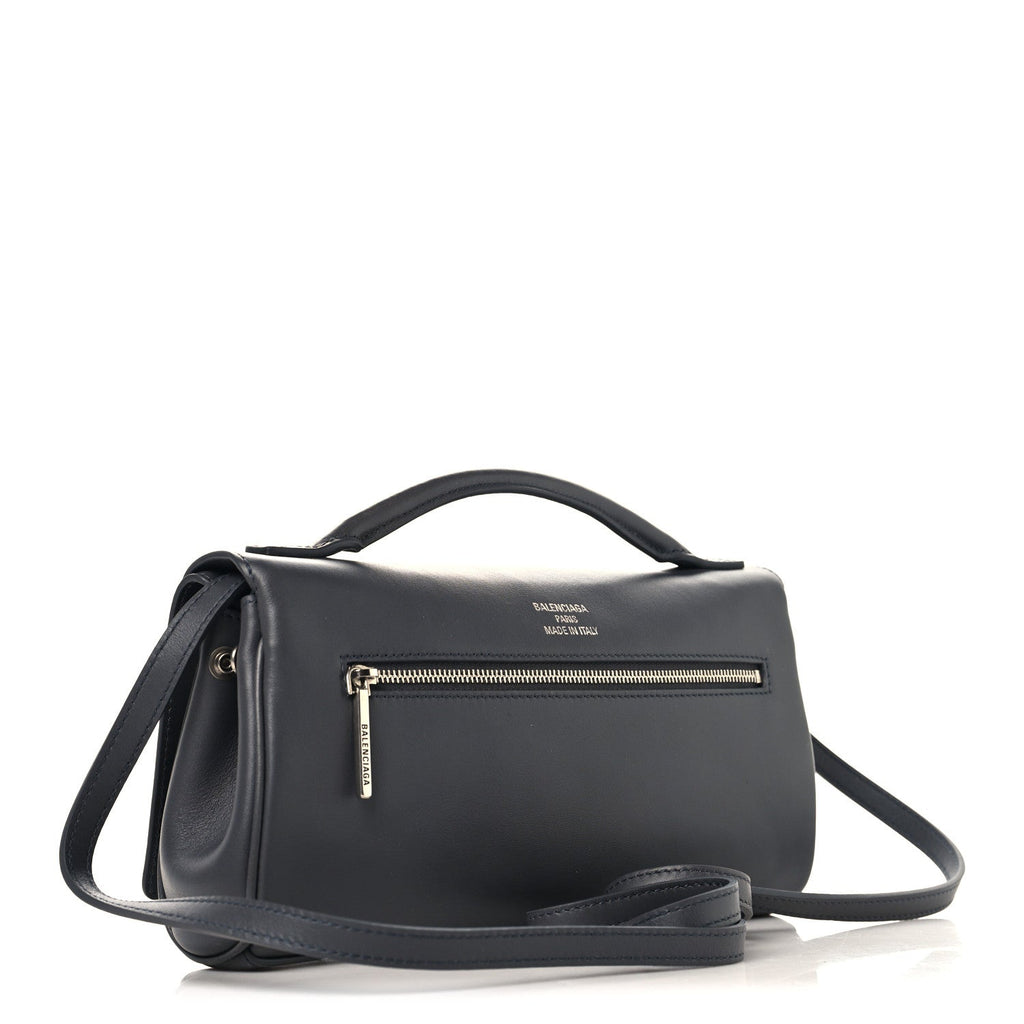 Smooth Calfskin Small Bel Air Clutch On Strap Grey