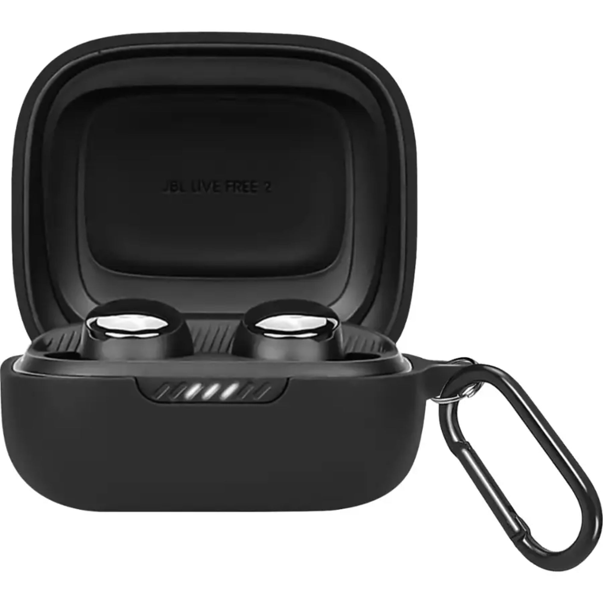 SAHARA - Anti-Slip Silicone Case for JBL Live Free 2 Headphones - Black