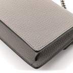 Dollar Calfskin Crystal Super Mini Dionysus Shoulder Bag Dusty Grey Black Diamond