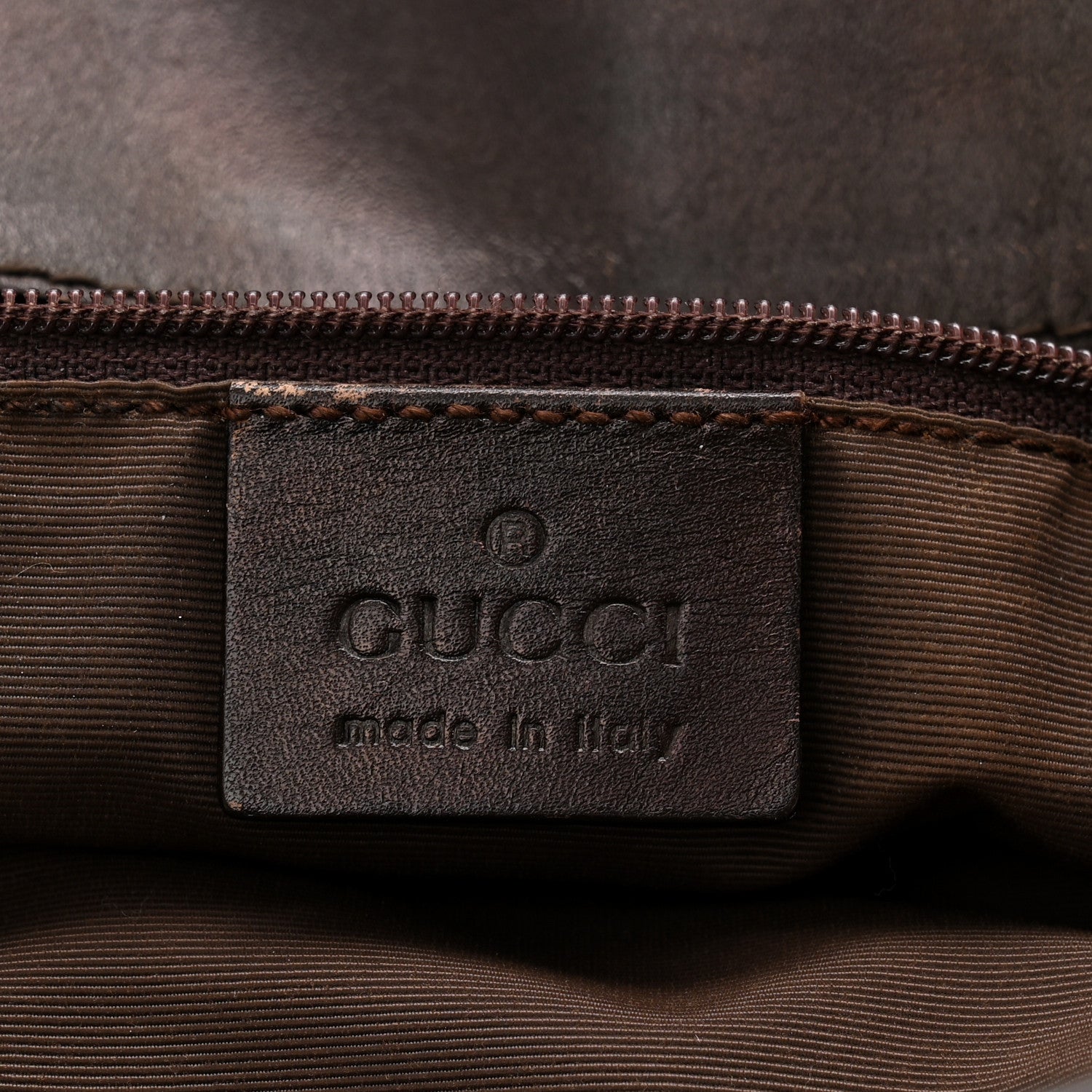 Monogram Small Bucket Tote Dark Brown