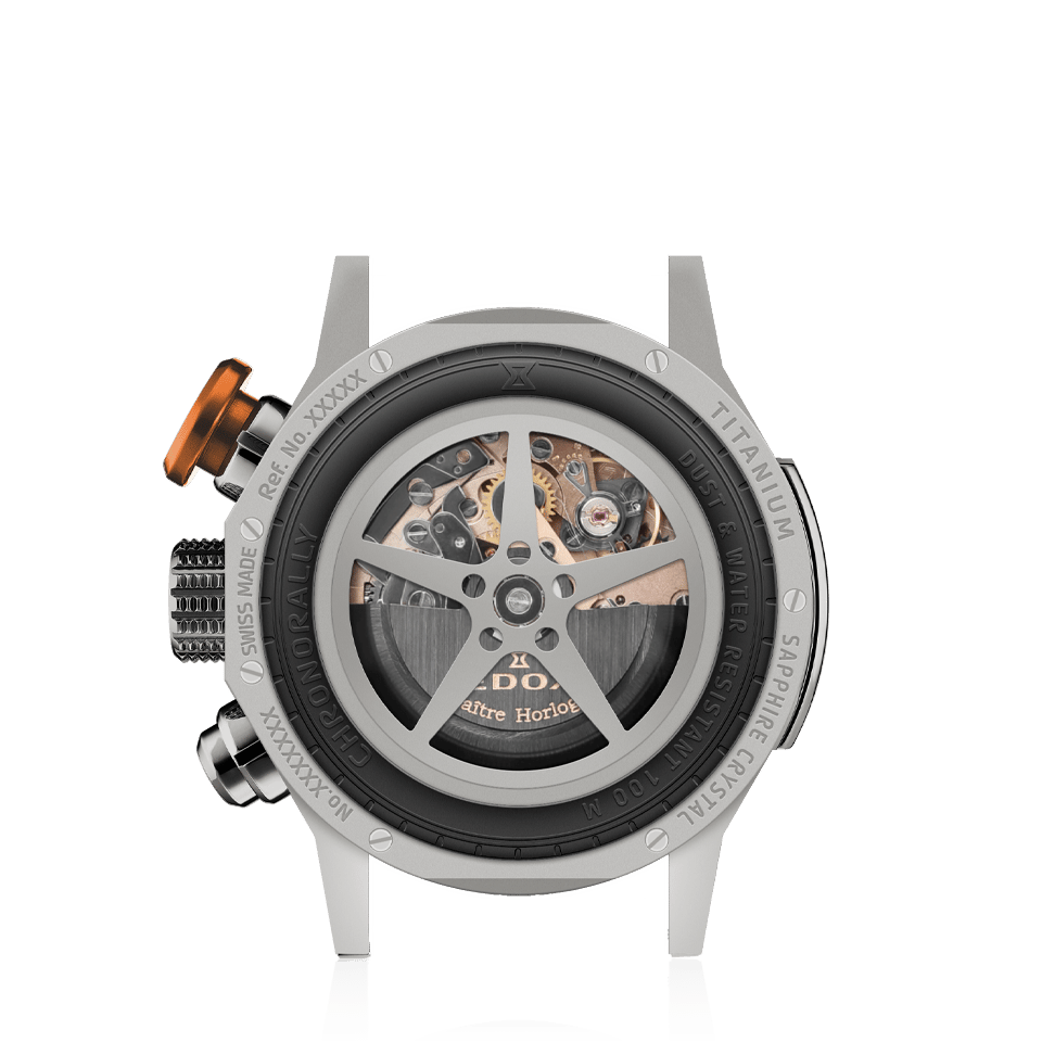 Edox Chronorally Automatic Men's Orange Watch