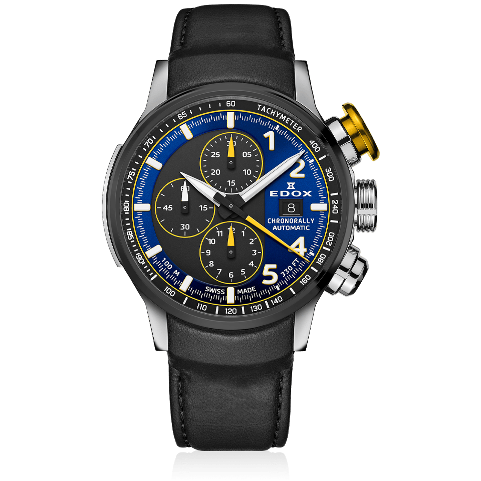 Edox Chronorally Automatic Men's Black Watch