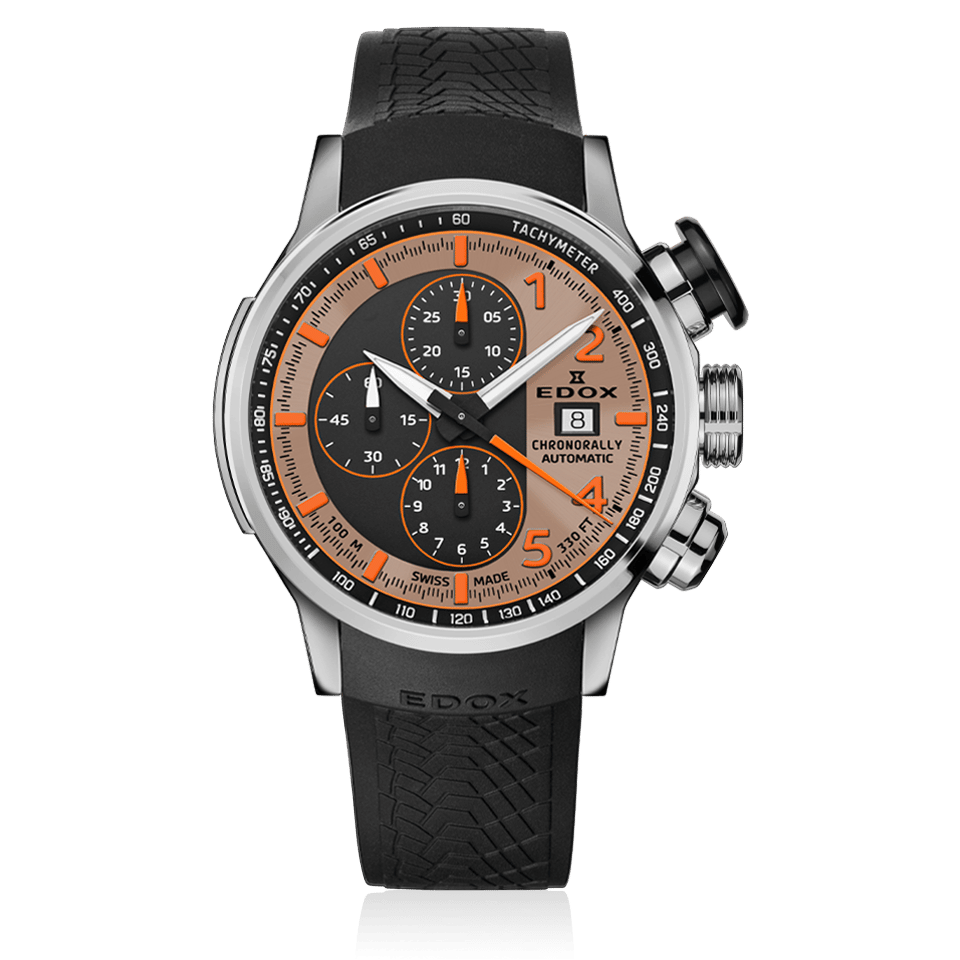 Edox Chronorally Automatic Men's Brown Watch