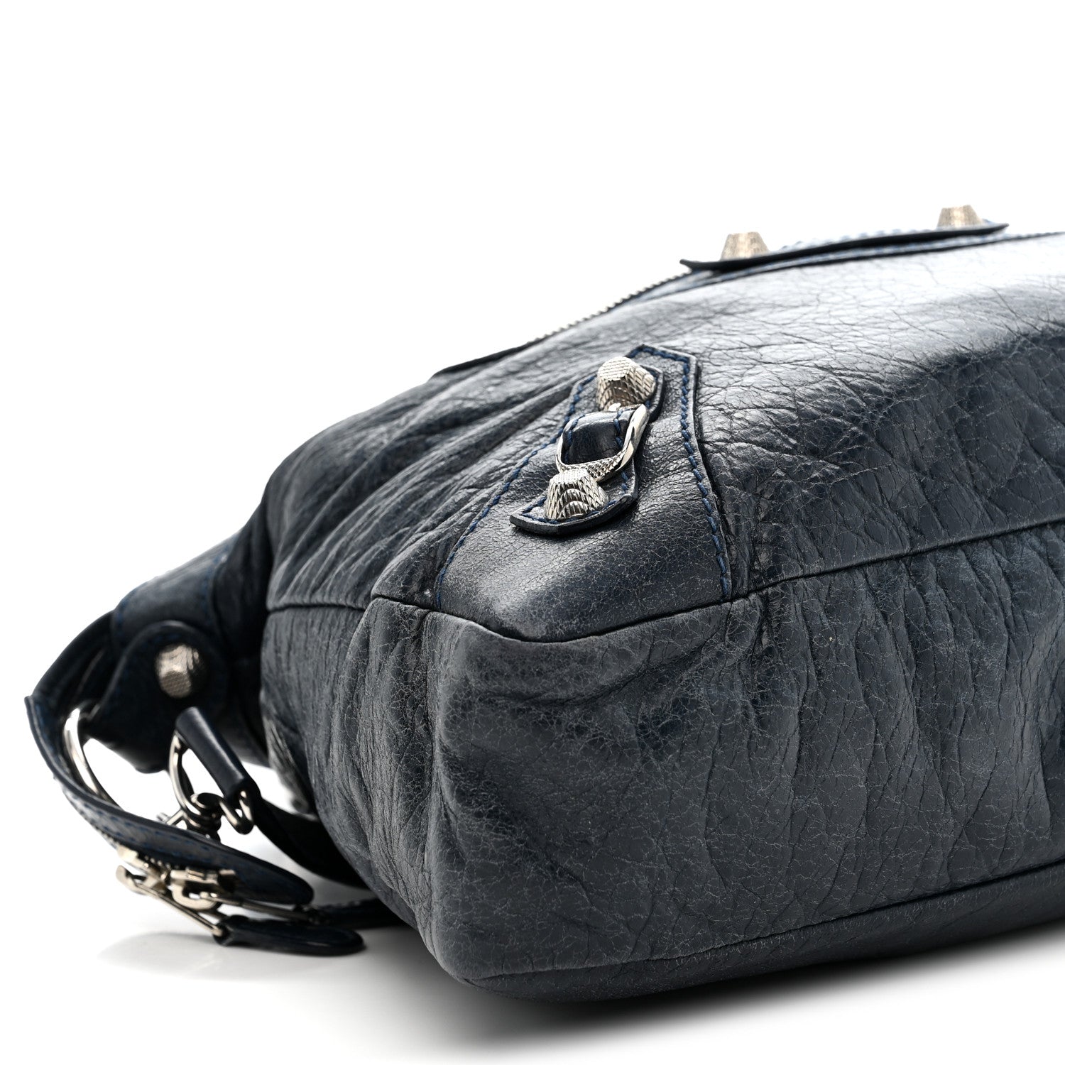 Agneau Giant 12 Silver Hardware Town Bleu Obscur