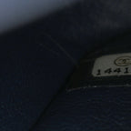 Patent Quilted Jumbo Double Flap Dark Blue