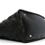 Coated Canvas Cannage Small Panarea Tote Black