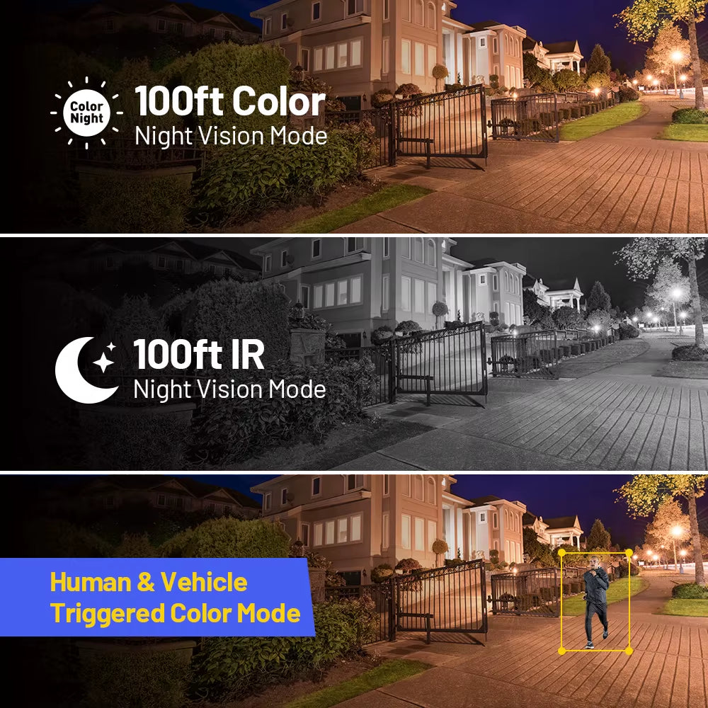 12MP HD IP Security Camera with PoE, Light and Audio Features, Human and Vehicle Detection, H.265+ Compression, 6K Video Surveillance, 512GB Storage Capacity