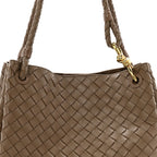 Nappa Intrecciato Large Andiamo Parachute Shoulder Bag Pinecone