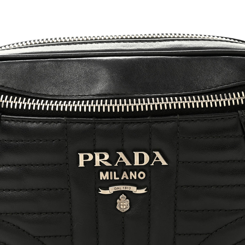 Soft Calfskin Impunture Diagramme Belt Bag Black