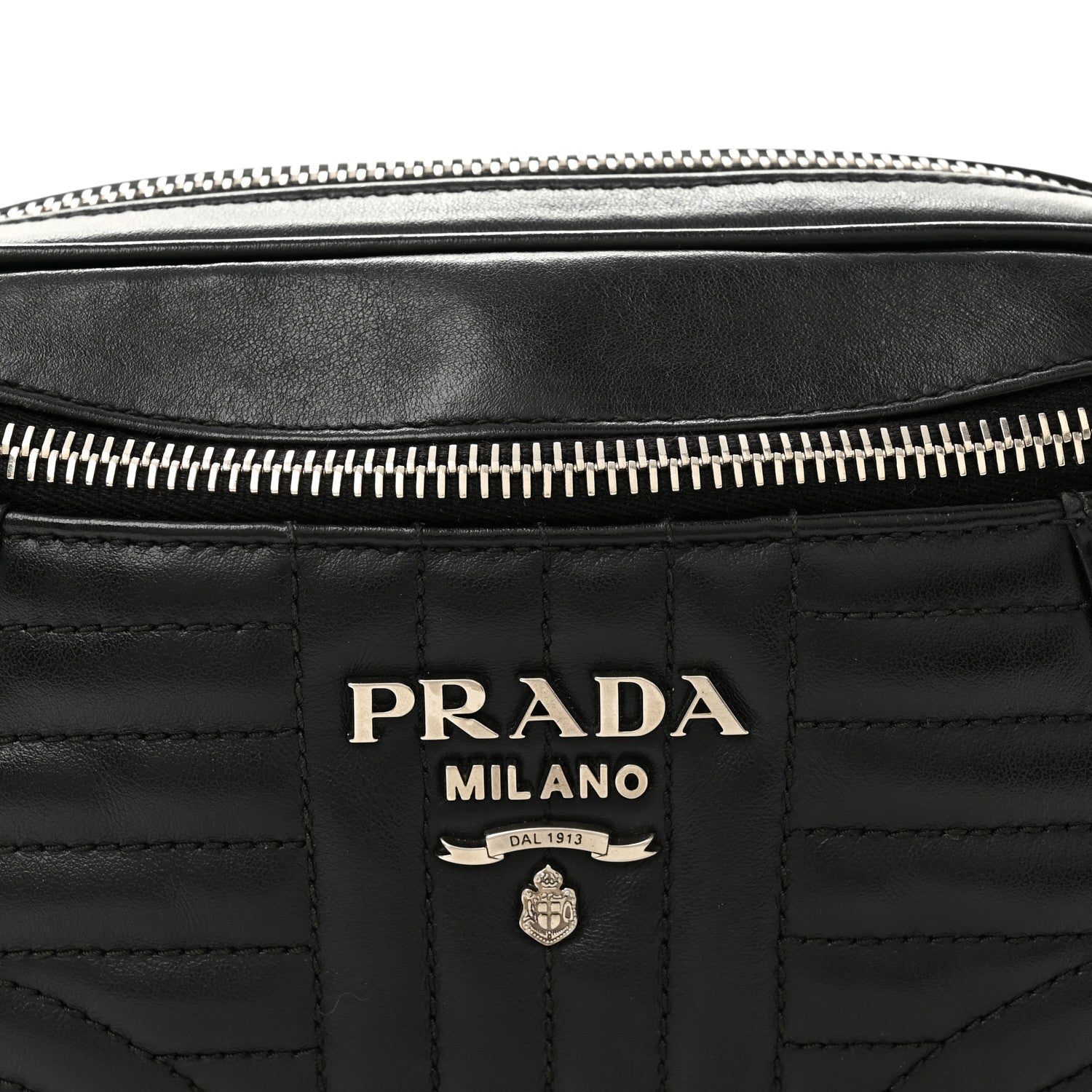 Soft Calfskin Impunture Diagramme Belt Bag Black