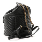 Lambskin Matelasse Monogram Joe Backpack Black