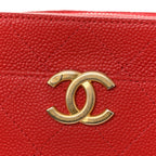 Caviar Quilted Waist Bag Red