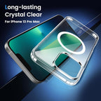 Entronix [Magnetic] Case Compatible with iPhone 13 Pro Max - [Hard Back] Thick Clear
