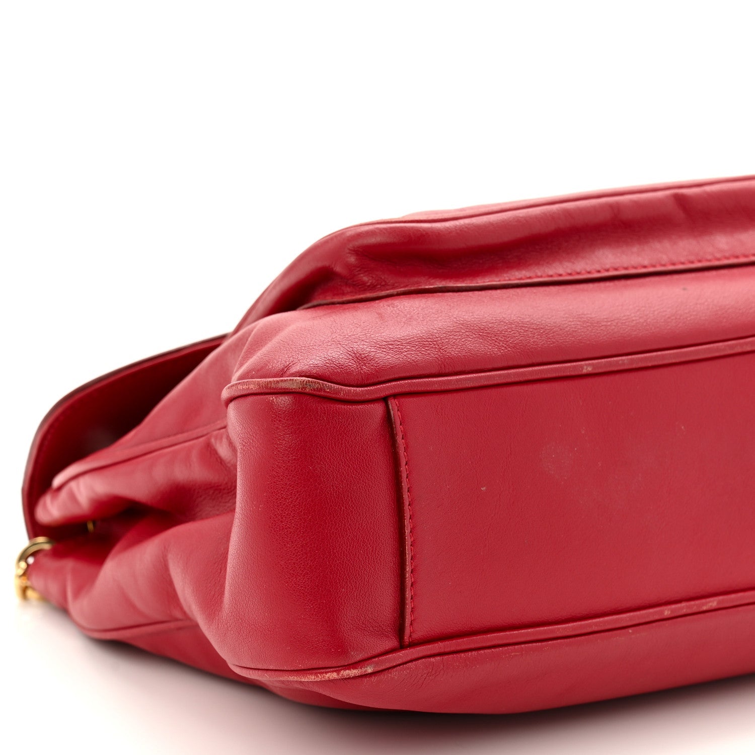 Calfskin Gancini Chain Shoulder Bag Red
