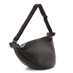 Grained Calfskin Large Slouchy Banana Bag Brunette