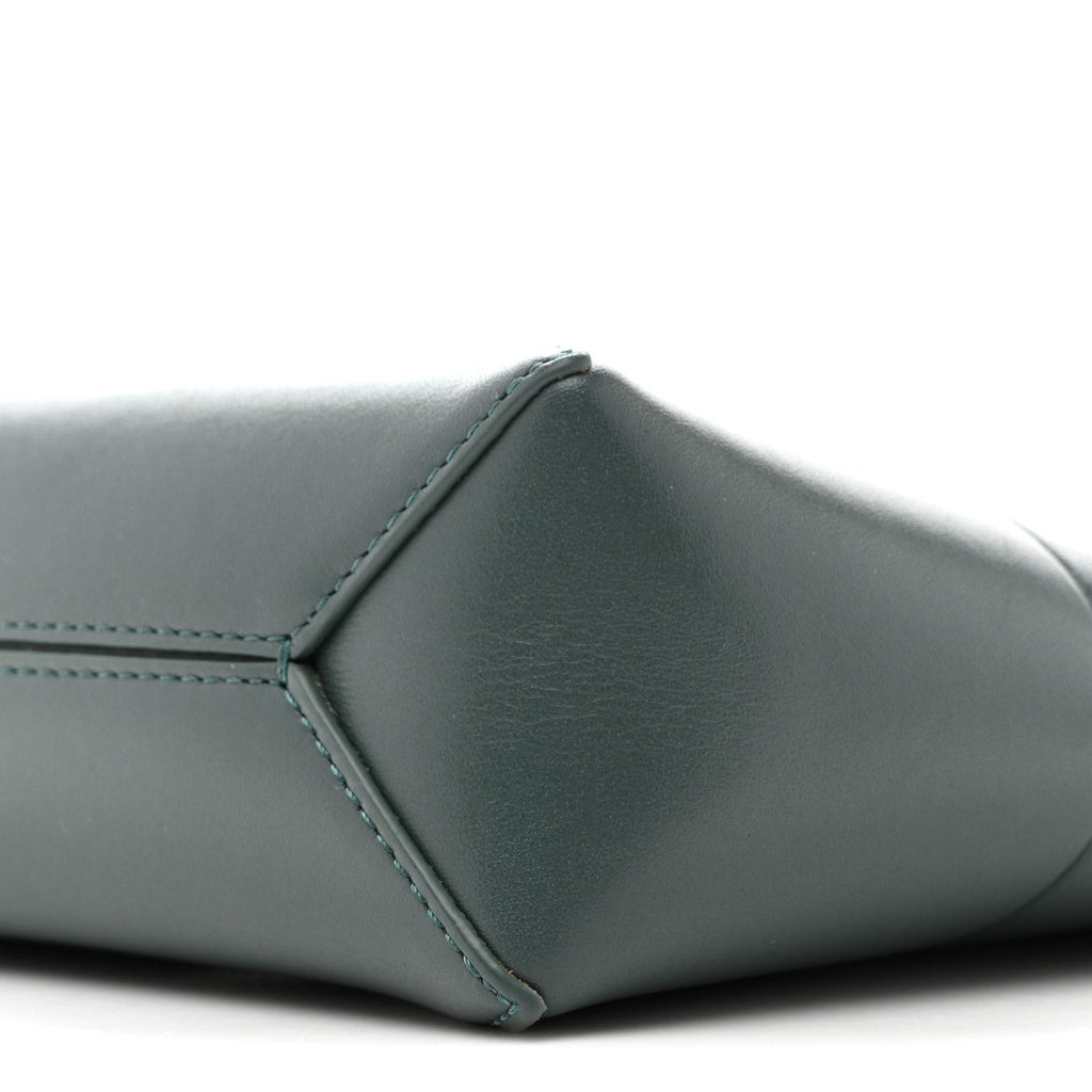 Shiny Calfskin Puzzle Fold Pouch Vetiver