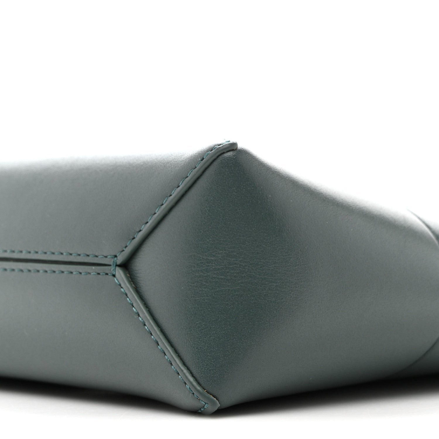 Shiny Calfskin Puzzle Fold Pouch Vetiver