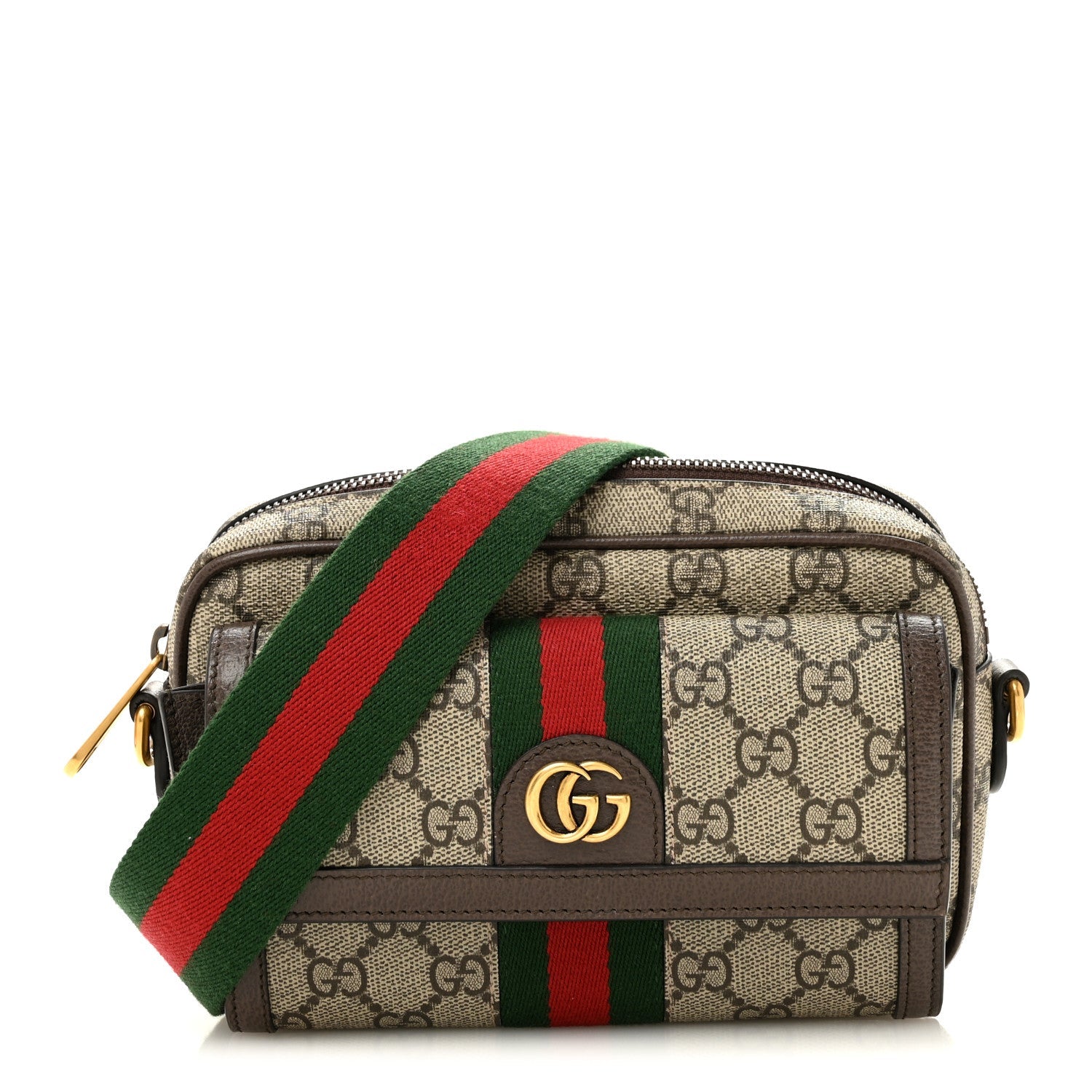 GG Supreme Monogram Web Mini Ophidia Bag Beige Ebony