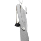 Lambskin Quilted CC Bubble Vanity Case With Chain Black
