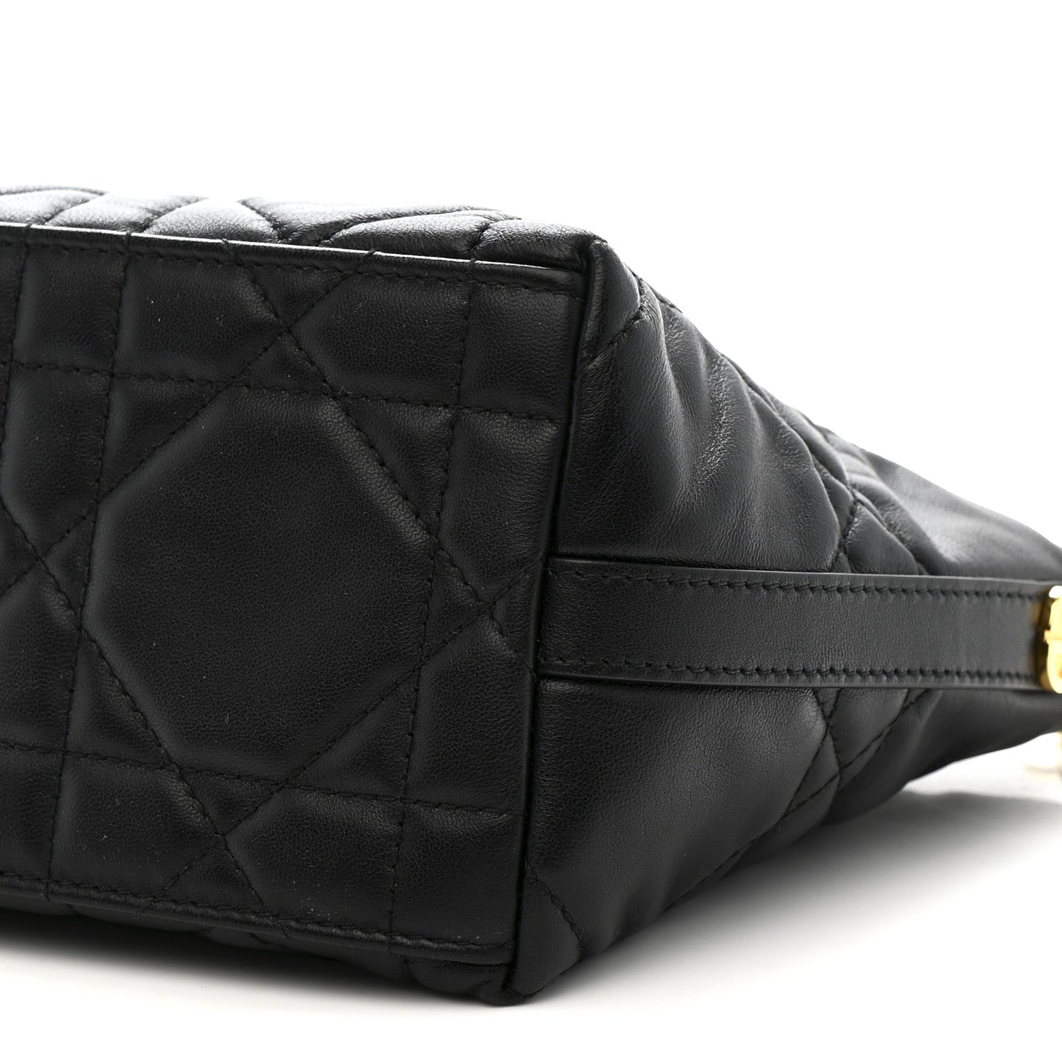 Lambskin Macrocannage DiorStar Hobo Bag Black