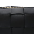 Lambskin Maxi Intrecciato Small Brick Cassette Bag Black