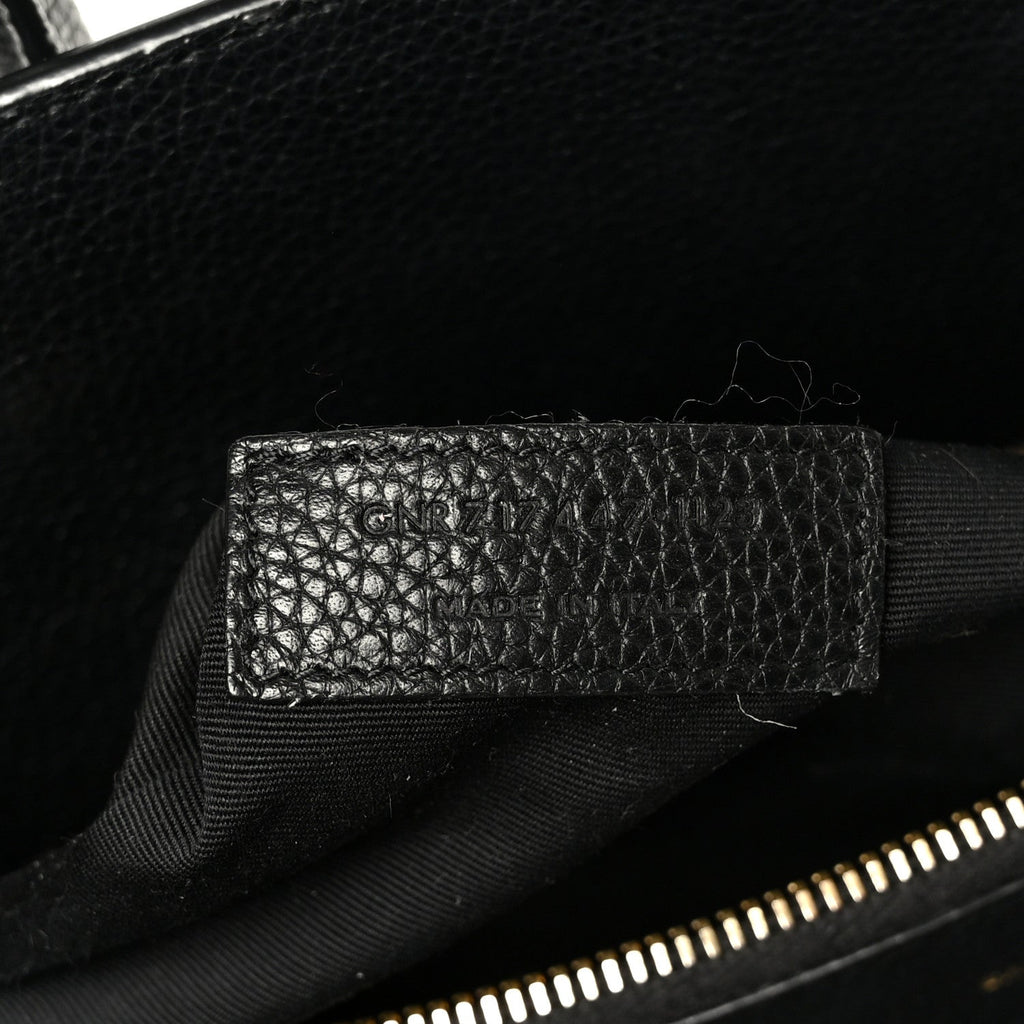 Grained Calfskin Small Supple Sac De Jour Black
