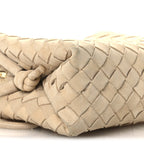 Suede Intrecciato Small Loop Camera Bag Sand