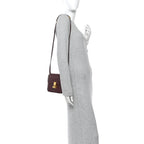 Box Calfskin Teen Classic Box Flap Bag Burgundy