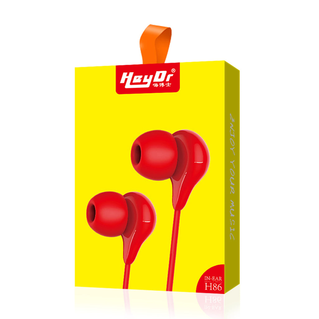 Hey Dr H86 In-Ear Headphones In Red